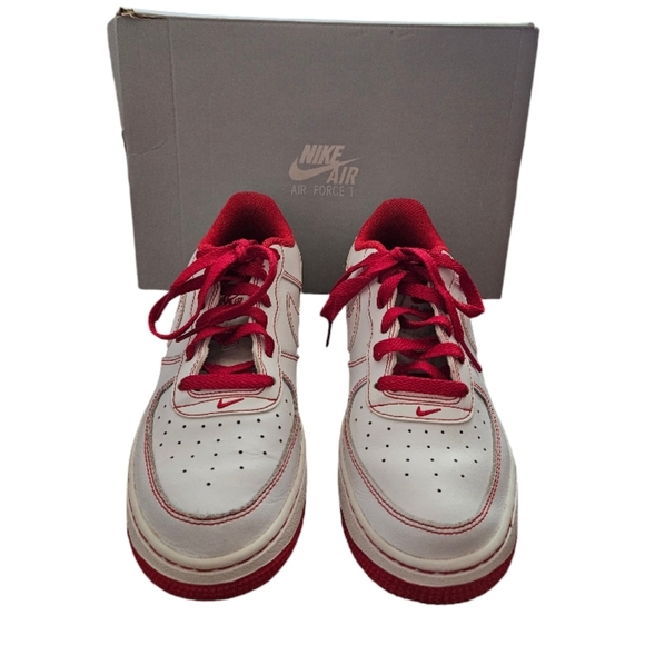 Nike Air Force 1 Youth Shoes Red and White Size 5Y - Picture 5 of 8